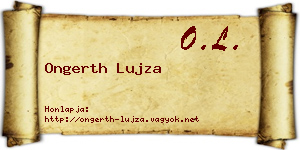 Ongerth Lujza névjegykártya